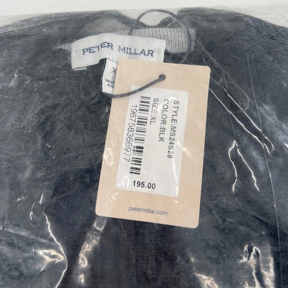 Peter Millar Men's Black Whitaker Quarter-Zip Jumper XL - Picture 11 of 13